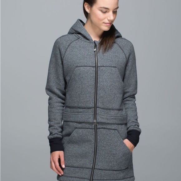 Lululemon Long & Short Of It Jacket
Heathered Speckled Black / Black 4 - Picture 1 of 14